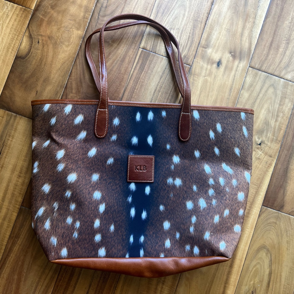 NWT Barrington Bags Brown and White Tote Bag